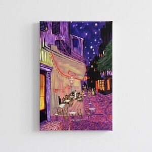 16x24 My Neon painting of Van Goghs Night Cafe on Canvas